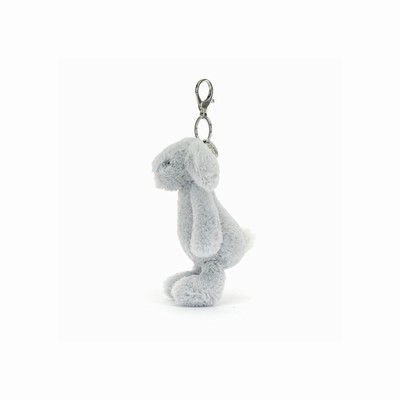 Jellycat Bashful Silver Konijn Tas Bedeltje | ZD4780693